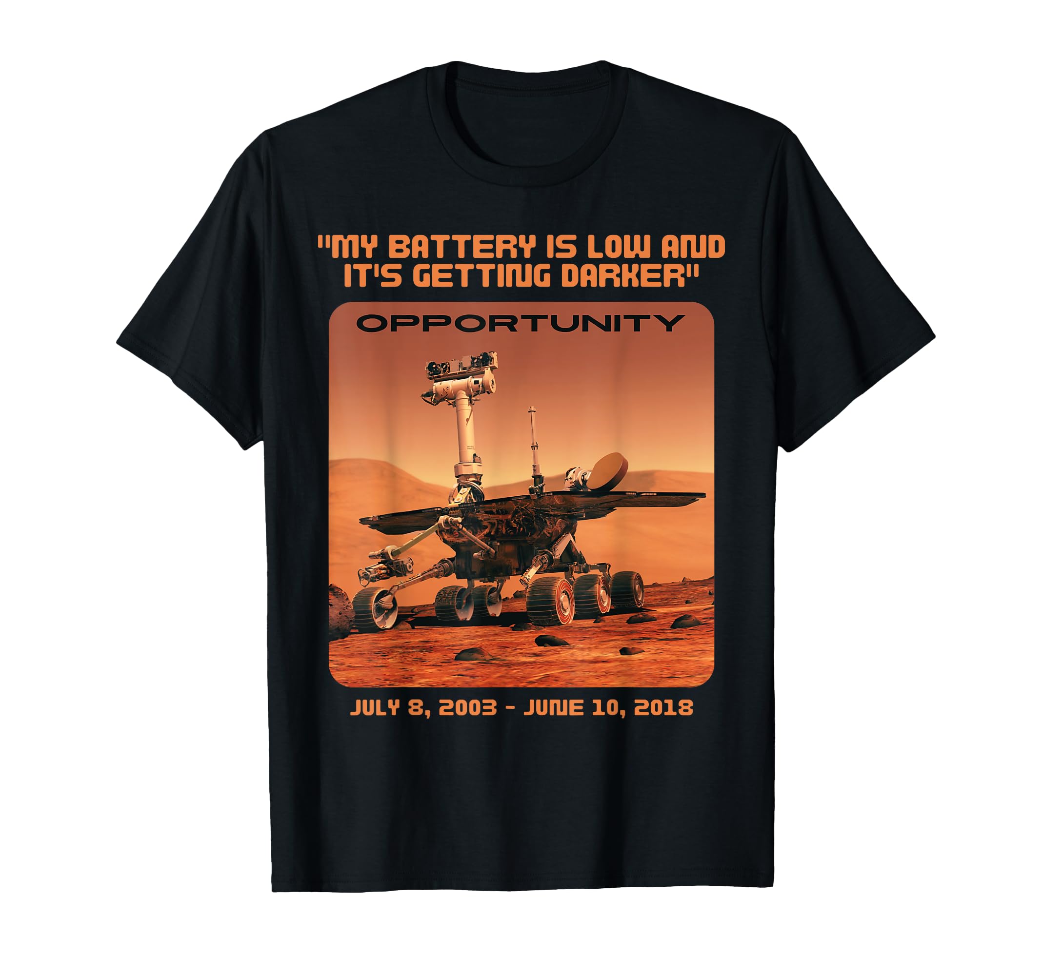 Amazon | オポチュニティ 火星探査機 最後の言葉 Tシャツ | T